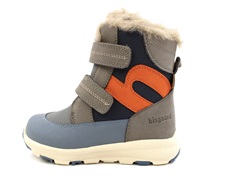 Bisgaard grey winter boot Spencer with Velcro and TEX